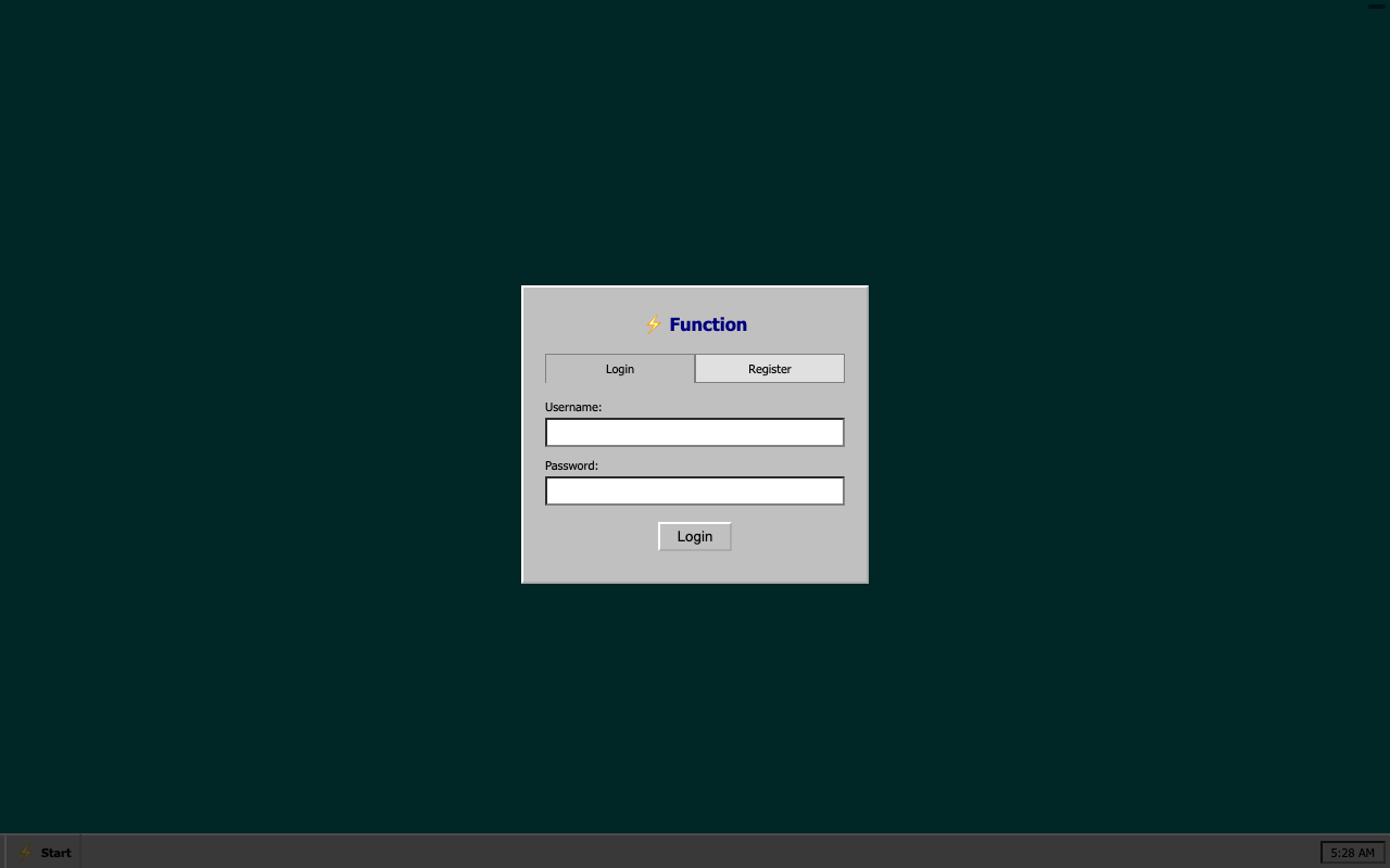 Registration screen